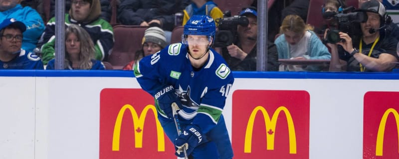 Scenes from playoff practice: Illness keeps Elias Pettersson away from Canucks’ final tune-up for the Oilers